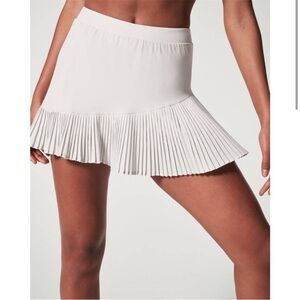 Spanx Yes Pleats Mini Skirt Skort Light Cloudy Gray Size Small